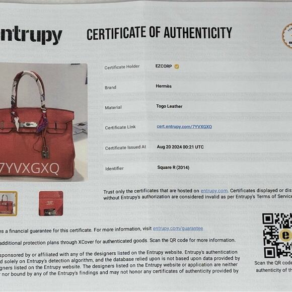 Hermes Birkin 30 Rose Jaipur Stamp square R (2014) with COA and dust bag - Picture 14 of 16